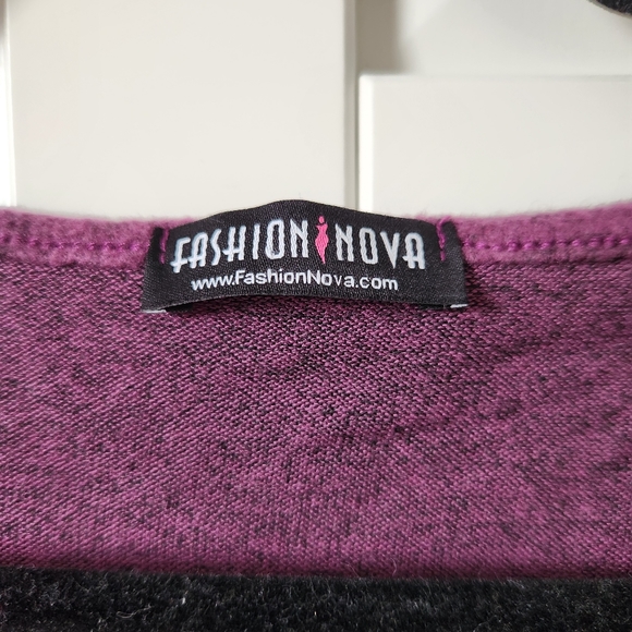 FASHION NOVA Purple sweater with ruffles - Picture 5 of 8